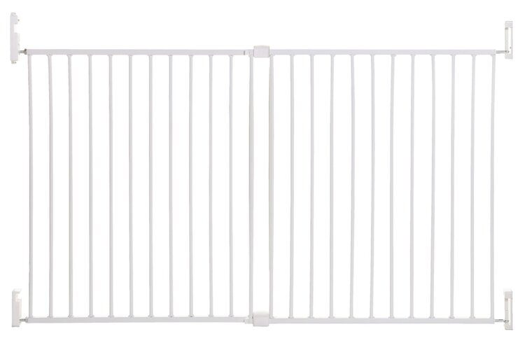 DREAMBABY Zábrana bezpečnostná Broadway 2-panelová extra široká 76-1345 cm biela