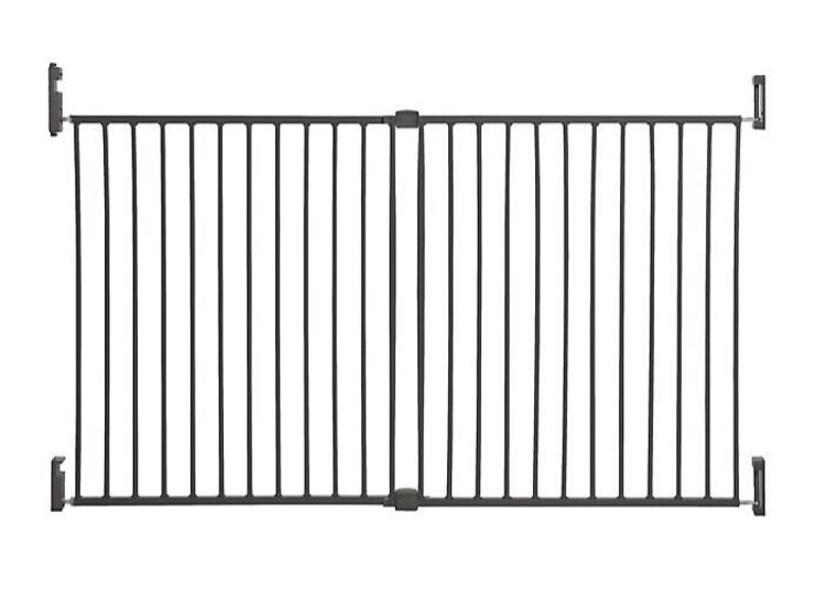 DREAMBABY Zábrana bezpečnostná Broadway 2-panelová extra široká 76-1345 cm šedá