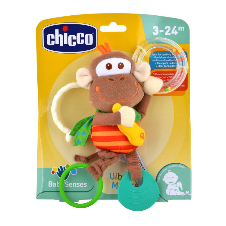 Chicco opice vibrujícíCHICCO Hryzačkahrkálka vibrujúca opica 3m