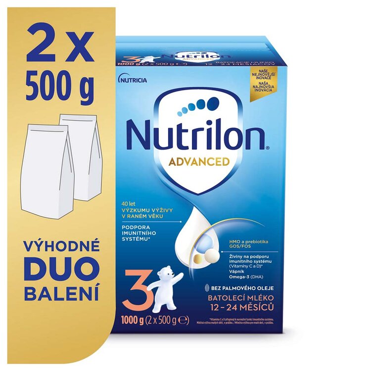 Nutrilon 3 Advanced DUO balenie 1 kgNUTRILON 3 Advanced batoľacie mlieko 1 kg 12