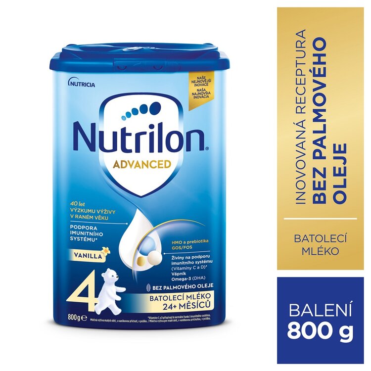 Nutrilon 4 Advanced Vanilla 800 gNUTRILON 4 Vanilla batoľacie mlieko 800 g 24