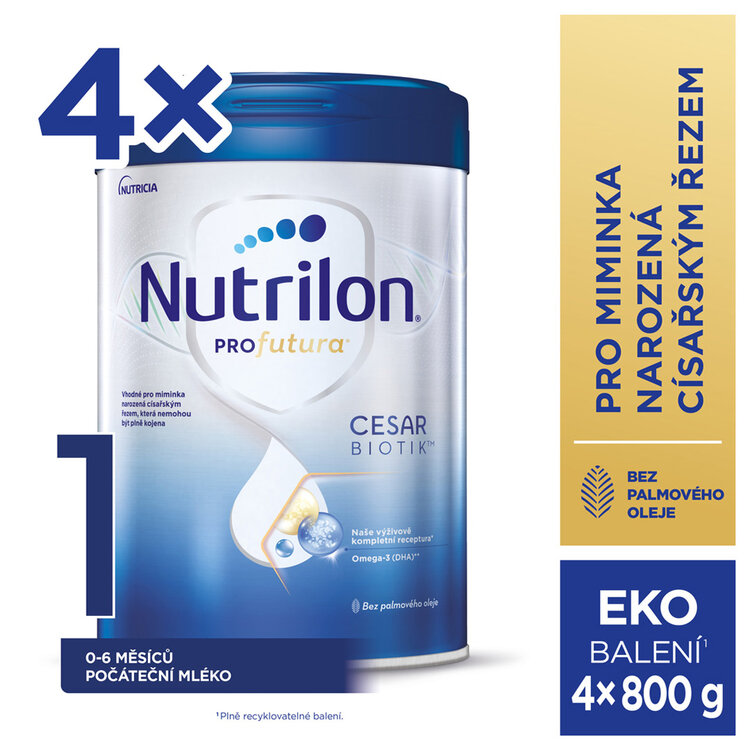 NUTRILON® Mlieko počiatočné Profutura® CESARBIOTIK™ 1 od narodenia 4x800 g