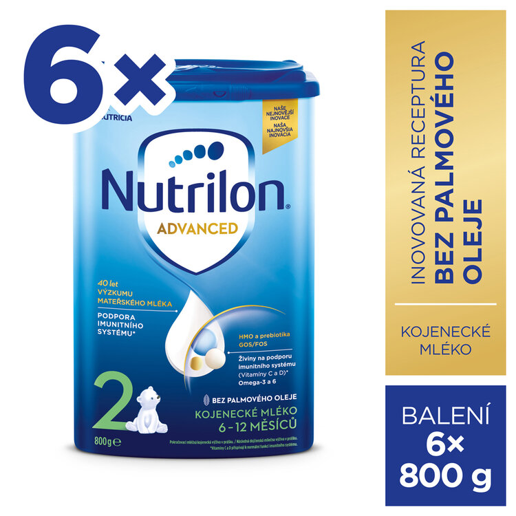 NUTRILON Mlieko následné dojčenské 2 Advanced 6x 800 g 6