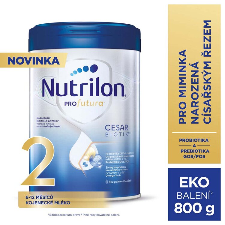 Nutrilon 2 Profutura CESARBIOTIK 800 gNUTRILON Profutura CESARBIOTIK 2 pokračovacie dojčenské mlieko 800 g