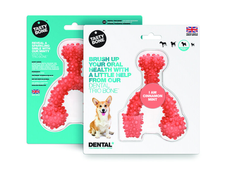 TASTY BONE Dental trio kostička nylonová pre malých psov - Škorica  Mäta