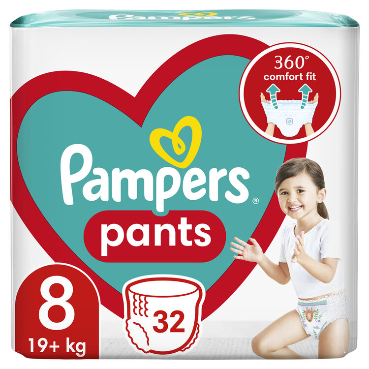 PAMPERS Plienky nohavičkové Active Baby Pants veľ. 8 (32 ks) 19 kg