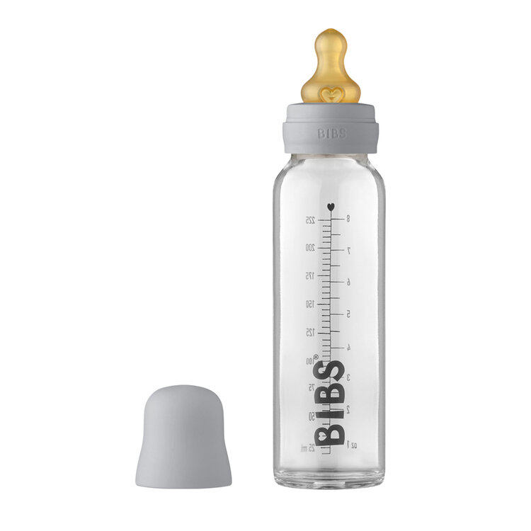 BIBS Fľaša Baby Bottle sklenená 225 ml Cloud
