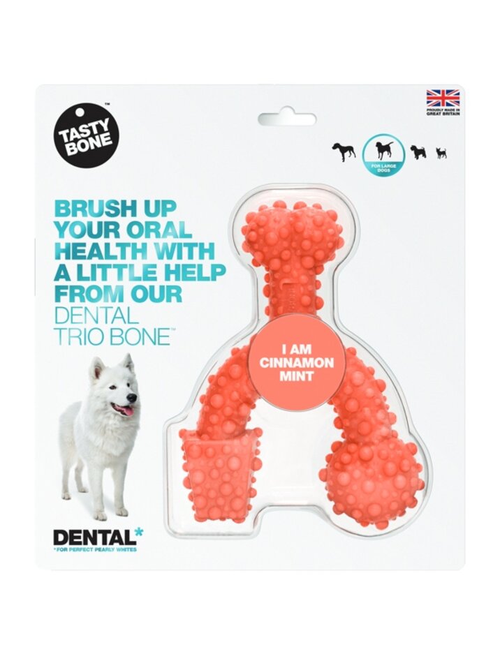 TASTY BONE Dental trio kostička nylonová pre veľkých psov - Škorica  Mäta