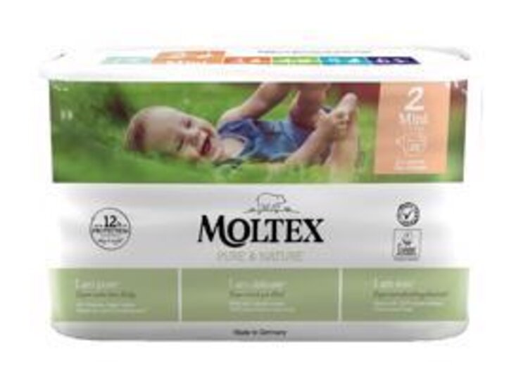 MOLTEX PureNature Plienky jednorazové 2 Mini (3-6 kg) 38 ks