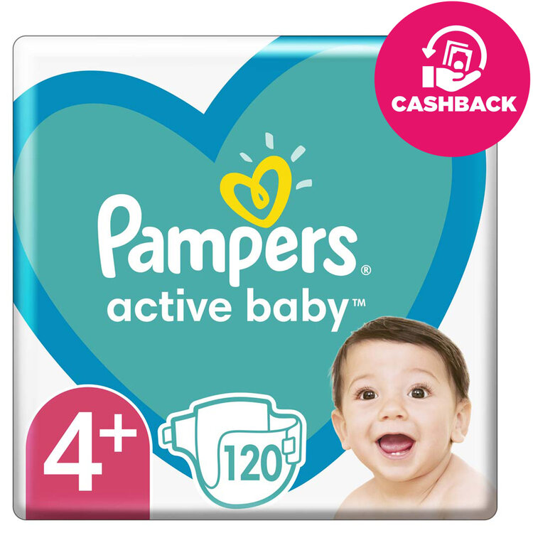 Pampers Active Baby 4 Megapack 10-15 kg 120 ksPAMPERS Active Baby Plienky jednorazové 4 (10-15 kg) 120 ks - MEGA PACK