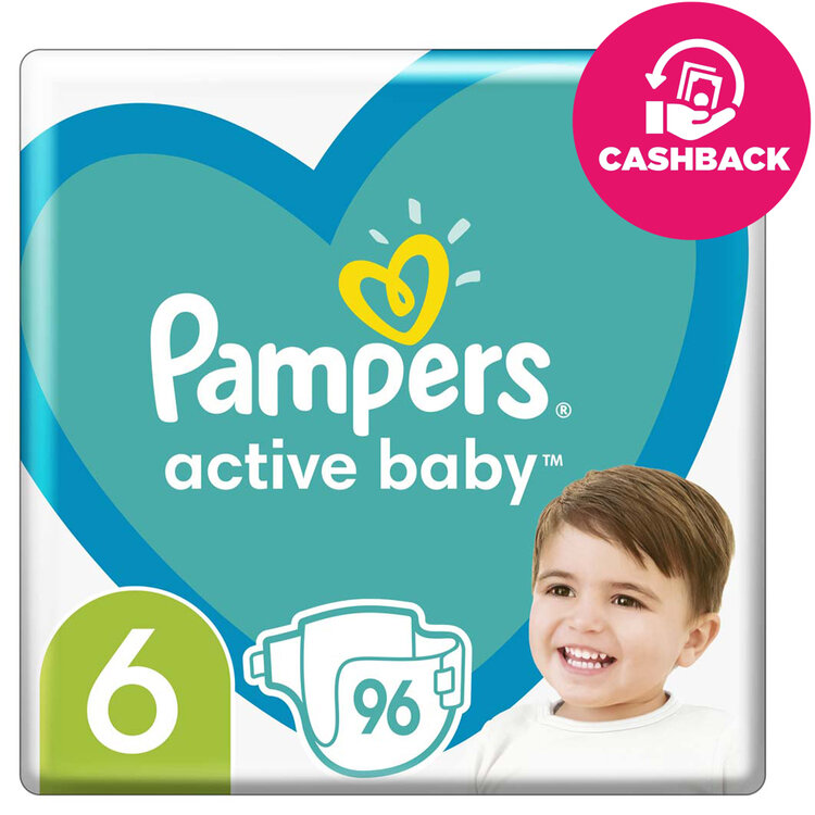Pampers Active Baby 6 Megapack 13-18 kg 96 ksPAMPERS Active Baby Plienky jednorazové 6 (13-18 kg) 96 ks - MEGA PACK