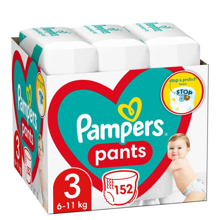 PAMPERS Pants nohavičky plienkové 3 (152 ks) 6-11 kg