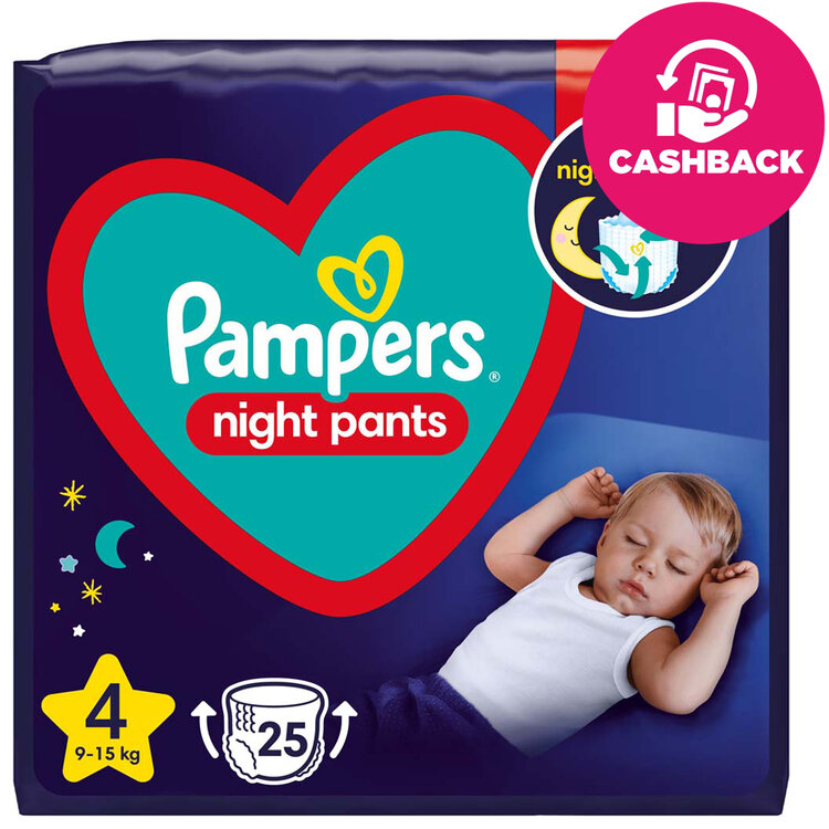 Pampers Night Pants 4 9 -15 kg 25 KsPAMPERS Night Pants Nohavičky plienkové jednorazové 4 (9-15 kg) 25 ks