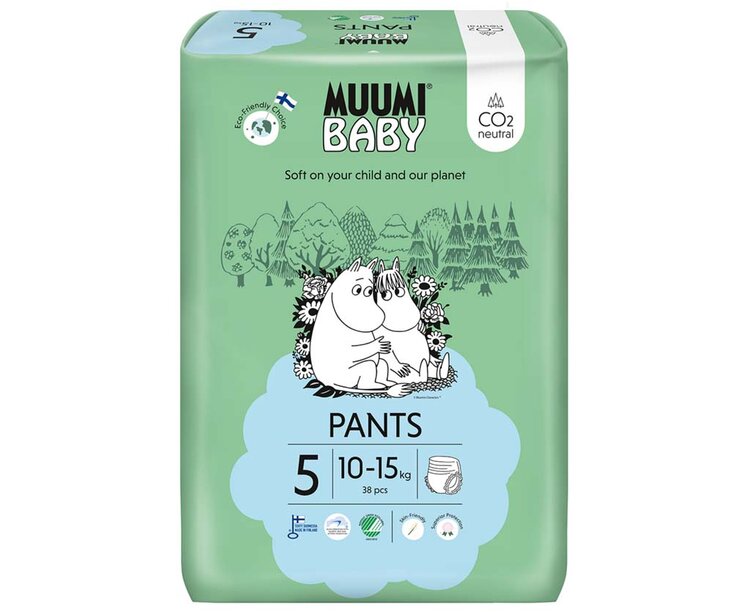 MUUMI Baby Pants 5 Maxi 10-15 kg (38 ks) nohavičkové eko plienky