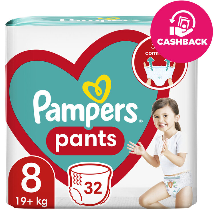 PAMPERS Plienky nohavičkové Active Baby Pants veľ. 8 (32 ks) 19 kg