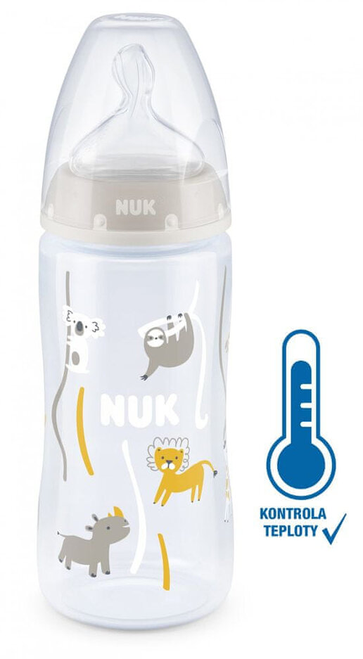 NUK FC fľaša s kontrolou teploty 300 ml - béžová