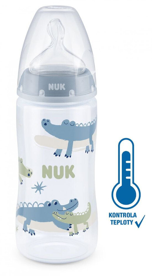 NUK FC fľaša s kontrolou teploty 300 ml - modrá