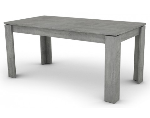 Jedálenský stôl Inter 160x80 cm  šedý betón  rozkladacia 