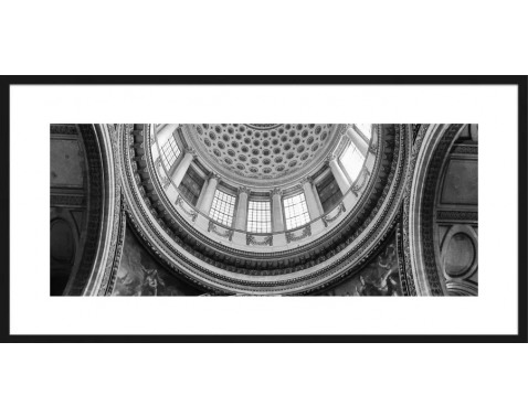 Rámovaný obraz Panthéon de Paris 80x40 cm  čiernobiely 
