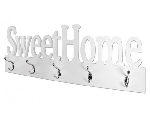 Nástenný vešiakový panel Sweet Home  biely 