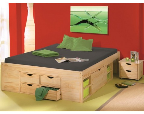 Úložná posteľ s nočnými stolíkmi Claas 160x200 cm 