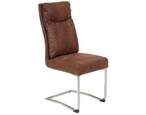 Jedálenská stolička Brenda  hnedá vintage optika koža 
