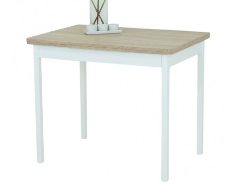 Jedálenský stôl Kiel I 90x65 cm  biely dub sonoma 