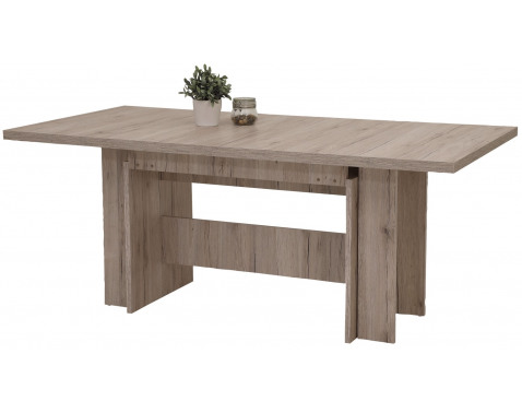 Rozkladací jedálenský stôl (5 šírok) Lia 160x90 cm  pieskový dub 
