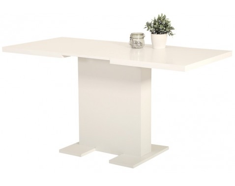 Jedálenský stôl Lisa 110x70 cm  biely  rozkladací 