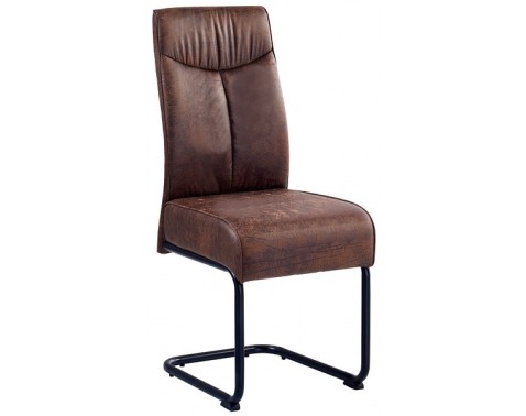 Jedálenská stolička York  hnedá vintage látka 