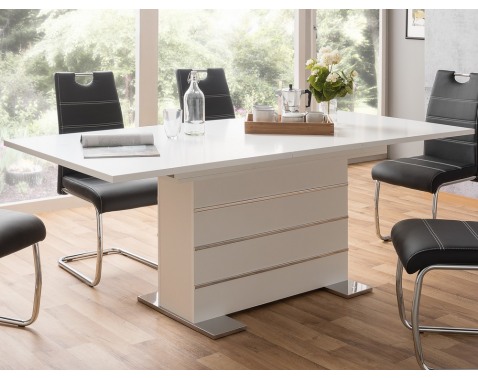 Rozkladací jedálenský stôl Manto 160x90 cm  biely 