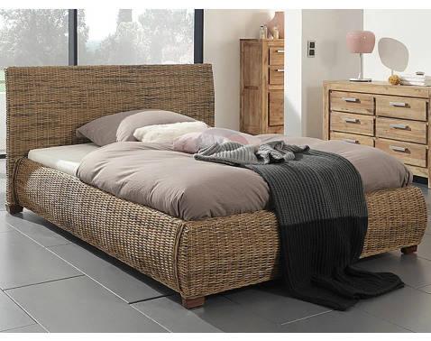 Ratanová posteľ Round 180x200 cm 