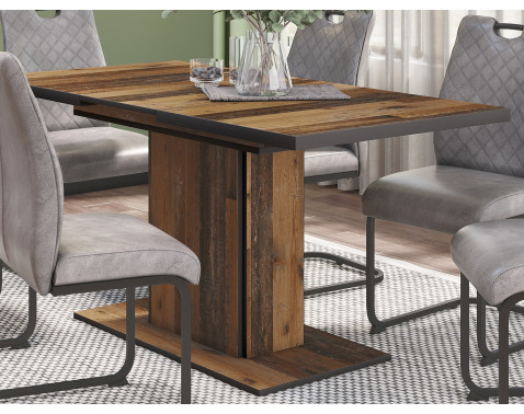 Rozkladací jedálenský stôl Ariana 120x80 cm  vintage optika dreva 