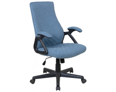 Kancelárska stolička Lineus  modrá tkanina 