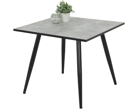 Štvorcový jedálenský stôl Alena 90x90 cm  šedý beton 
