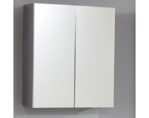Kúpeľňová skrinka so zrkadlom Skin  dymovo sivá 