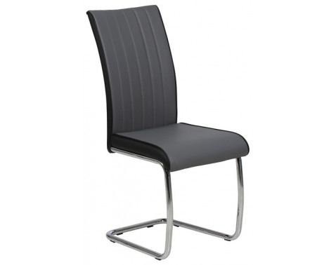Jedálenská stolička Vertical  šedá čierna ekokoža 