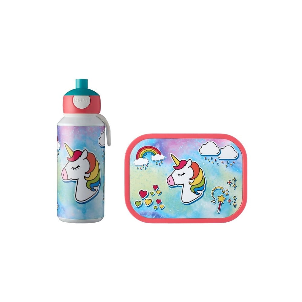Súprava detského desiatového boxu a fľaše na vodu Rosti Mepal Unicorn