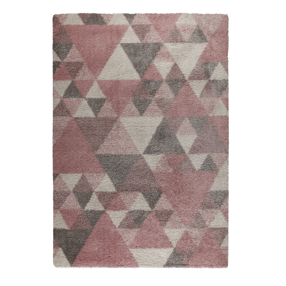 Ružovo-sivý koberec Flair Rugs Nuru 80 × 150 cm