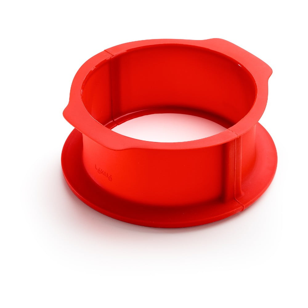 Červená silikónová rozbaľovacia forma na tortu Lékué Charlotte ⌀ 18 cm
