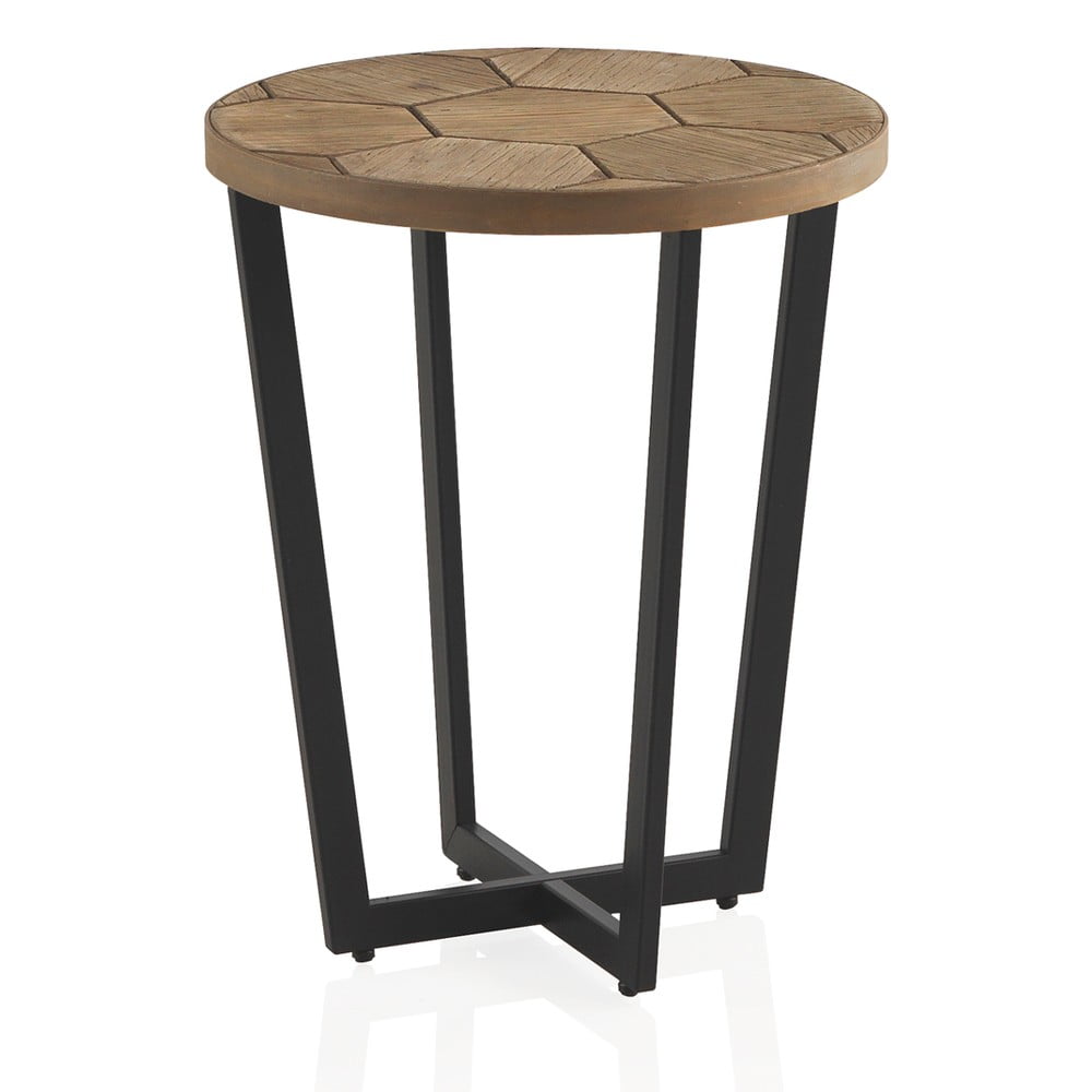 Odkladací stolík s čiernou železnou konštrukciou Geese Honeycomb ⌀ 44 cm