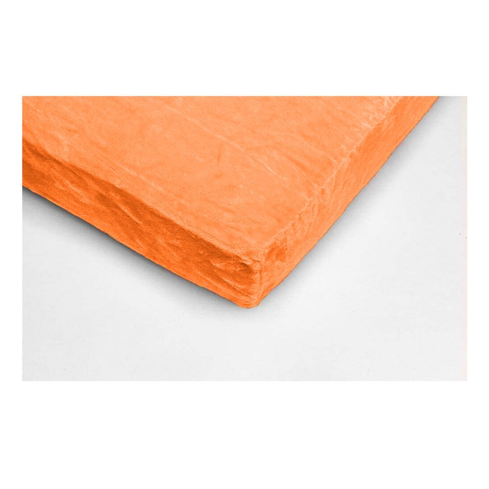 Oranžová mikroplyšová plachta My House 90 × 200 cm