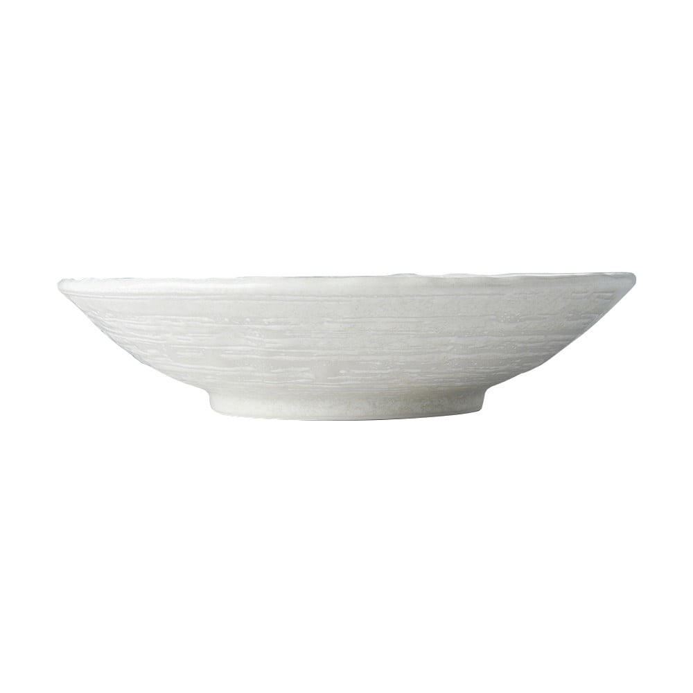 Biely keramický hlboký tanier Mij Star ø 24 cm