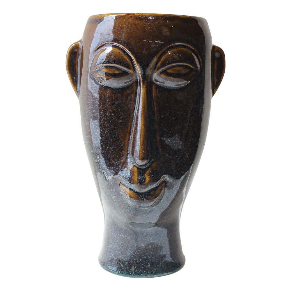 Tmavohnedá porcelánová váza PT LIVING Mask výška 272 cm