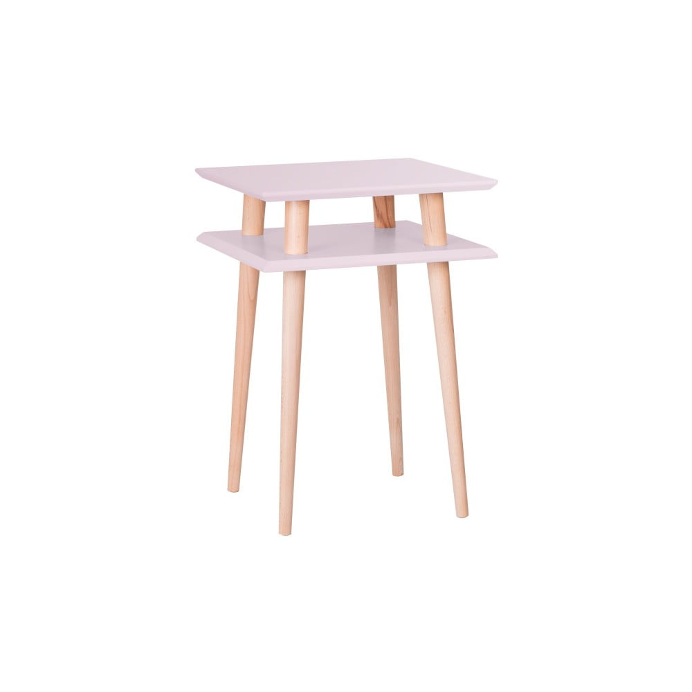 Ružový odkladací stolík Ragaba Square 43 × 43 cm