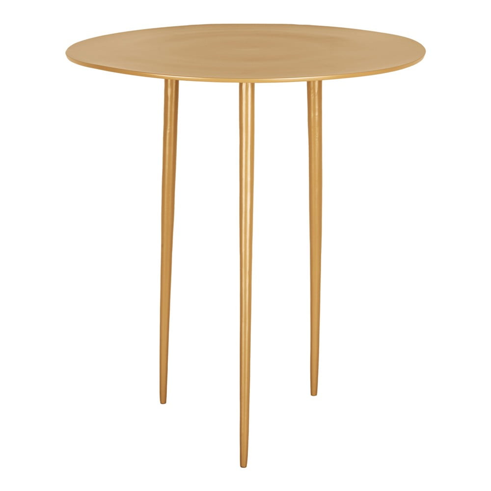 Horčicovožltý kovový odkladací stolík Leitmotiv Supreme ø 425 cm
