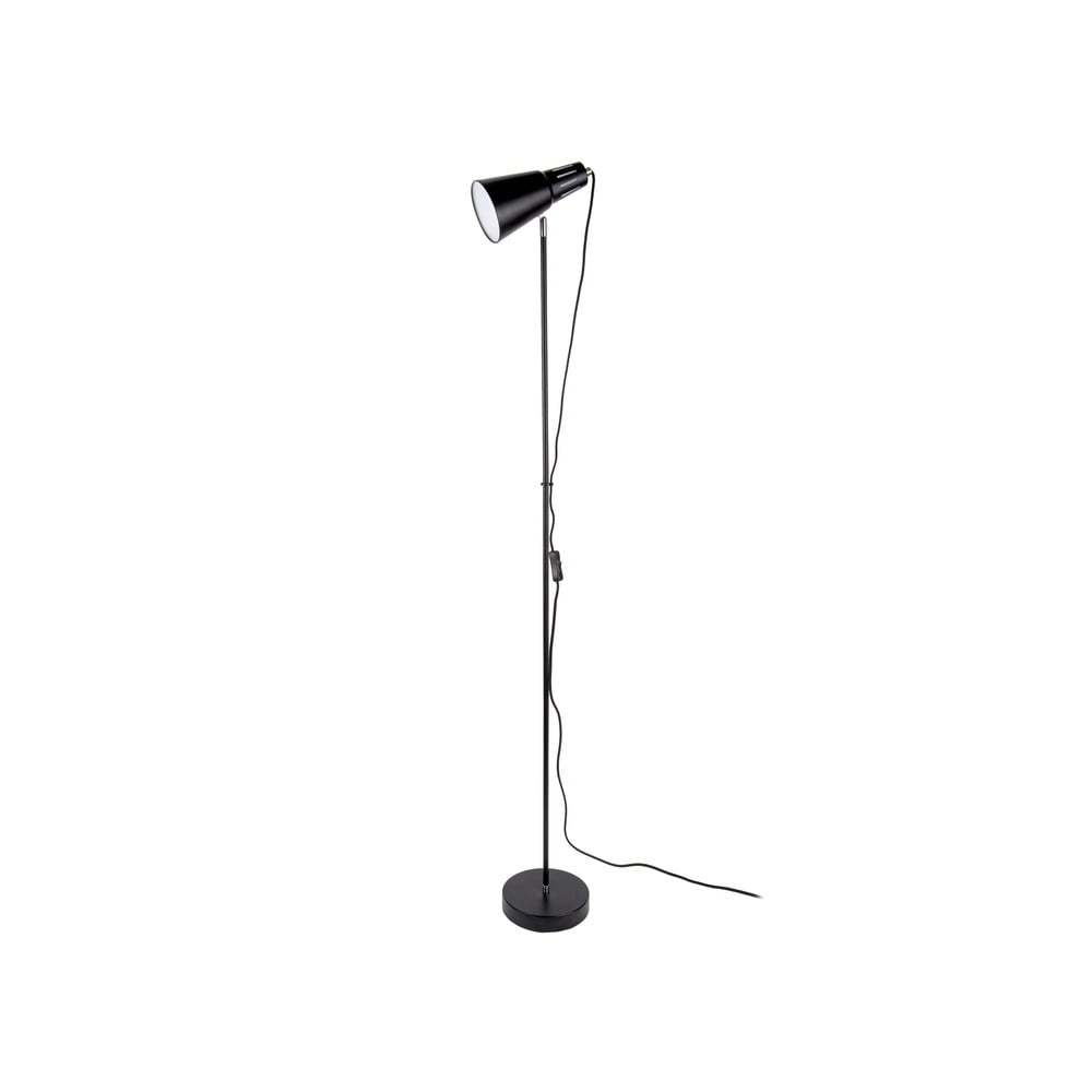 Čierna stojacia lampa Leitmotiv Mini Cone výška 1475 cm