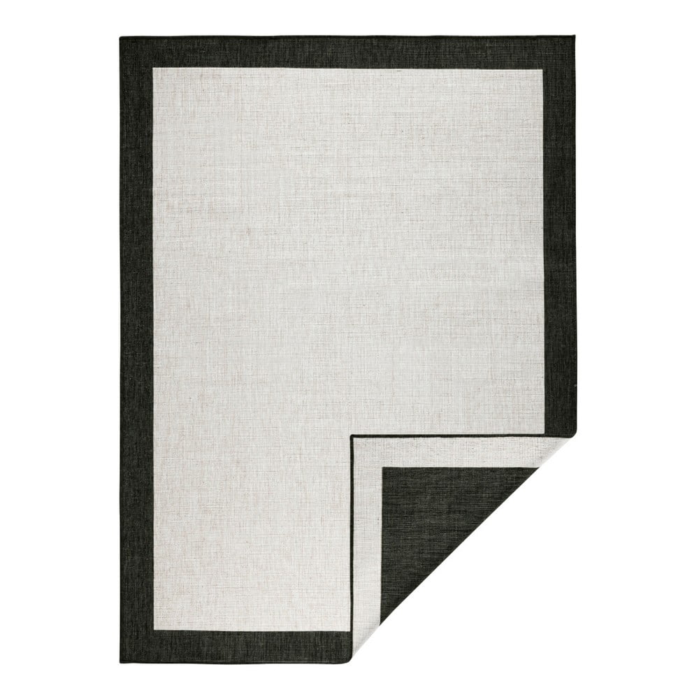 Čierno-krémový vonkajší koberec NORTHRUGS Panama 80 x 150 cm