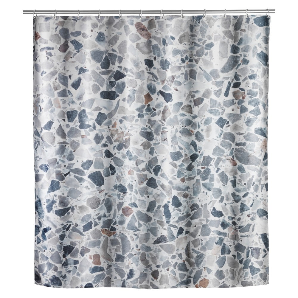 Prateľný sprchový záves Wenko Terrazzo 180 x 200 cm