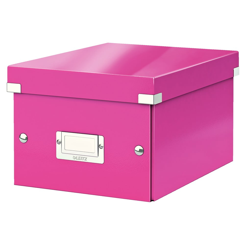 Ružová úložná škatuľa Leitz Universal dĺžka 28 cm